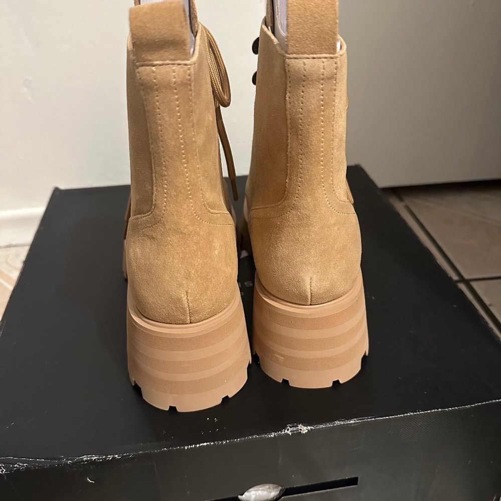 Marc Fisher Ml Lucien Combat Boot Light Natural (… - image 3